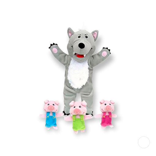 Picture of BIG BAD WOLF & 3 LITTLE PIGS HAND & FINGER PUPPET